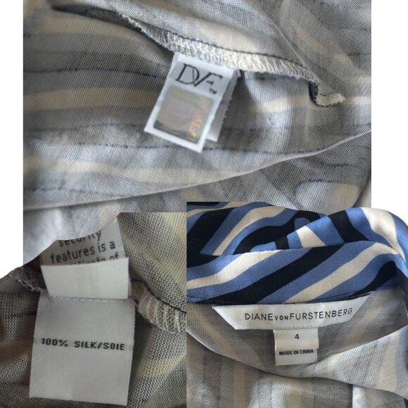 Diane Von Furstenberg Jeanne 100% Silk Wrap Dress size 4 small like new $625 - Picture 4 of 4